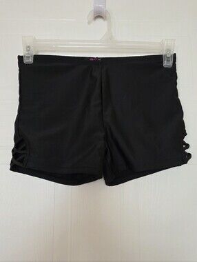 acx Active Swim Shorts with Side Strappy Detail, Black, Small
